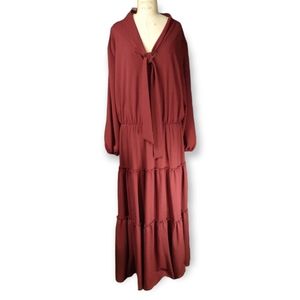 NWT Melissa Masse Long Sleeve Maxi Dress 2X
